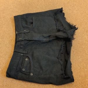 Rag & Bone Distressed Black Shorts 26